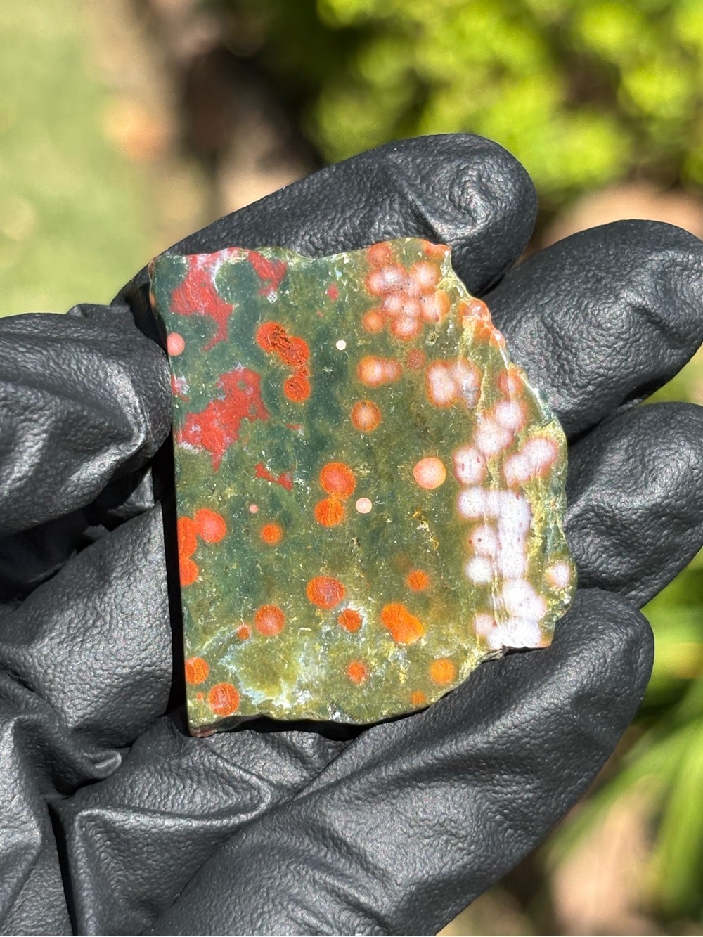 Small Ocean Jasper Crystal Slab - Polished Sea Jasper